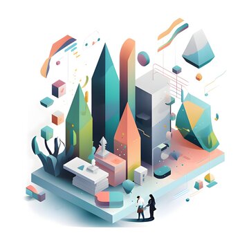 Business illustration for a tech company