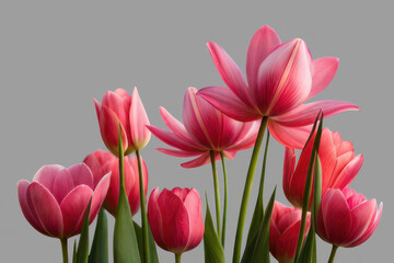 tulips isolated
