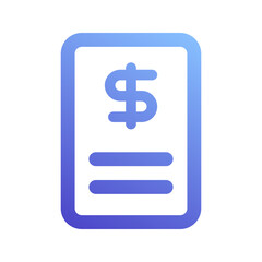 Obraz premium invoice gradient icon