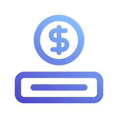 Obraz premium save gradient icon