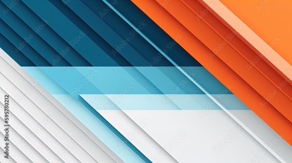 Poster polygonal underline with orange-blue gradient on white background in 8k created with generative ai t