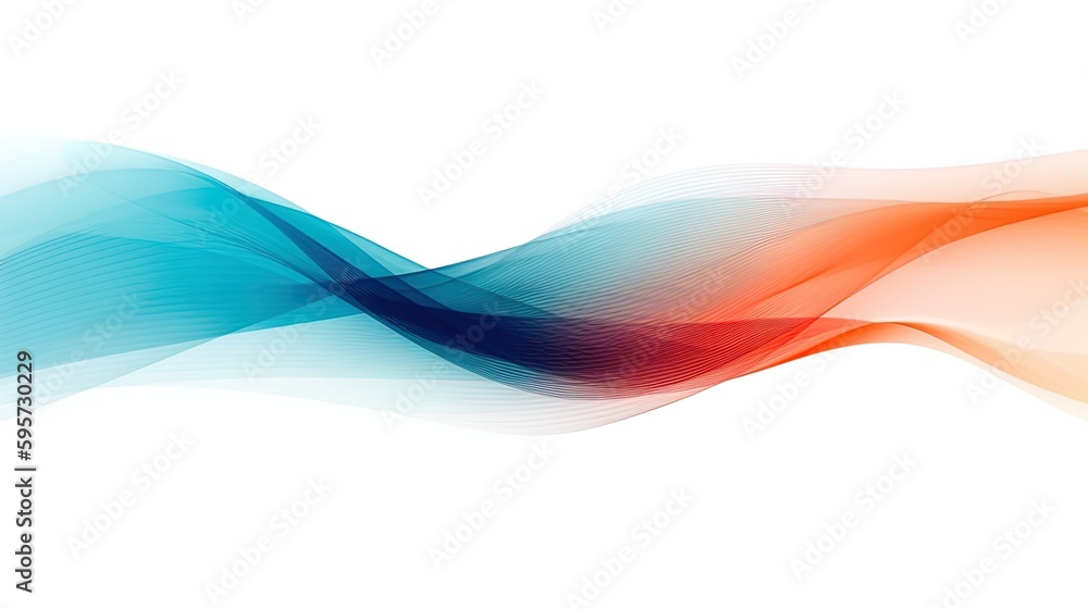 Poster polygonal underline with orange-blue gradient on white background in 8k created with generative ai t