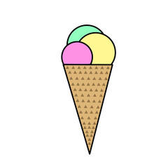 ice cream cone isolate transparent background 