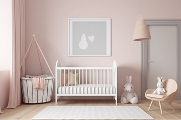 Aesthetic Baby Room Interior Created with Generative AI