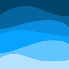 Abstract dark to light blue wavy background