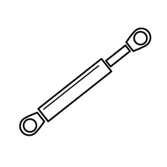 Gas spring icon illustration on white background 