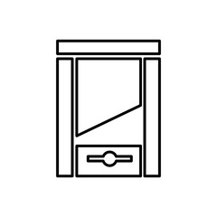 Guillotine vector icon illustration on white background..eps