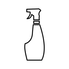 Liquid detergent bottle with sprayer vector illustration on white background..eps