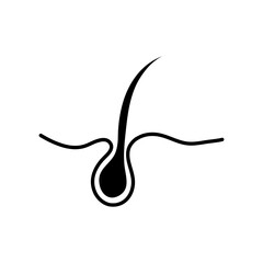 Skin hair icon vector illustration on white background..eps