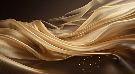 golden wave, fluid lines and curves, fluid figures