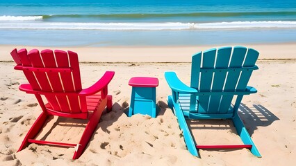 Beach chairs at the beach