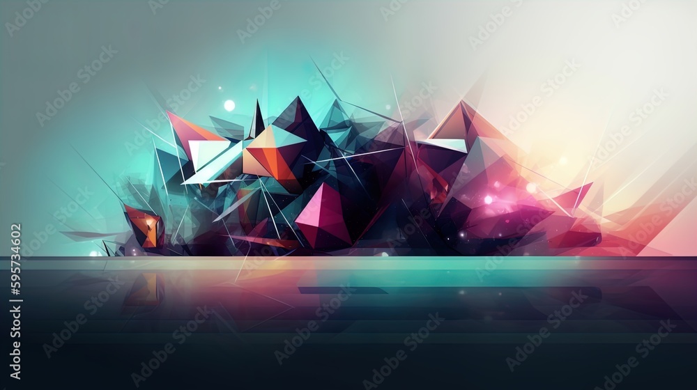 Poster sleek modern banner with futuristic shapes and ample empty space in 8k created with generative ai te