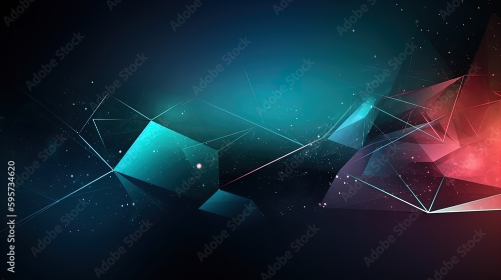 Poster sleek modern banner with futuristic shapes and ample empty space in 8k created with generative ai te