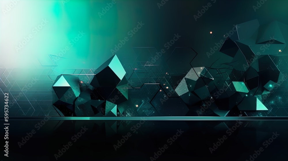 Poster sleek modern banner with futuristic shapes and ample empty space in 8k created with generative ai te