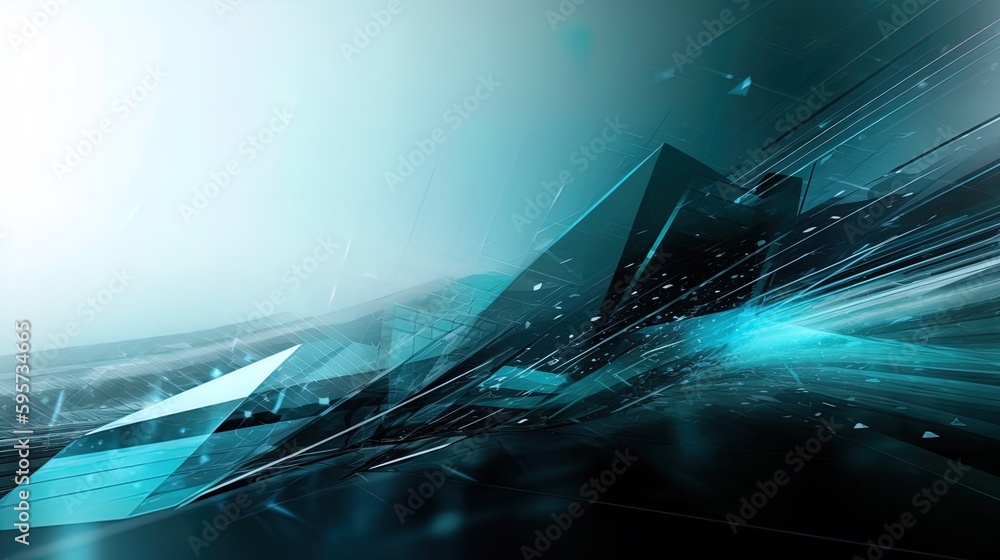 Poster sleek modern banner with futuristic shapes and ample empty space in 8k created with generative ai te
