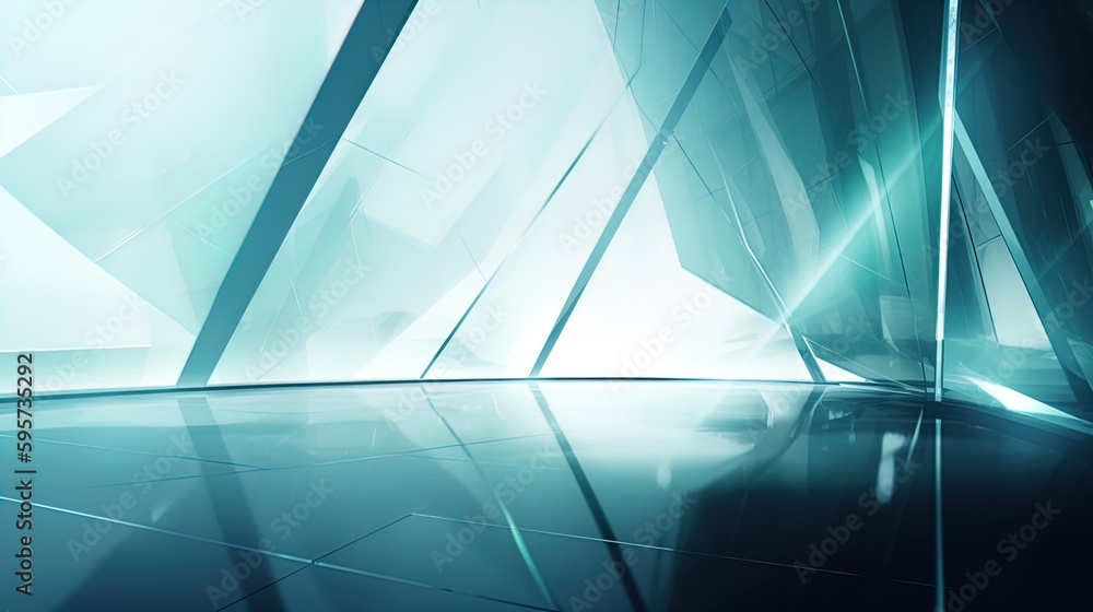 Poster sleek modern banner with futuristic shapes and ample empty space in 8k created with generative ai te