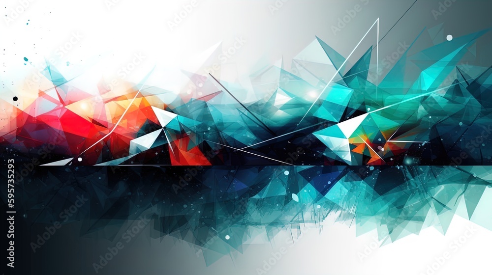 Poster sleek modern banner with futuristic shapes and ample empty space in 8k created with generative ai te