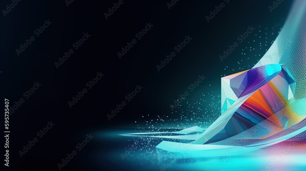 Poster sleek modern banner with futuristic shapes and ample empty space in 8k created with generative ai te