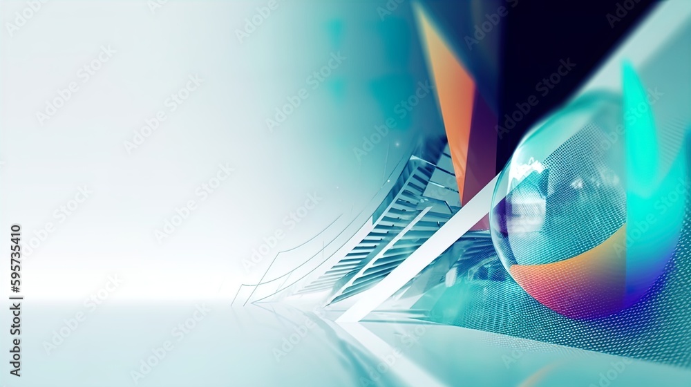 Poster sleek modern banner with futuristic shapes and ample empty space in 8k created with generative ai te