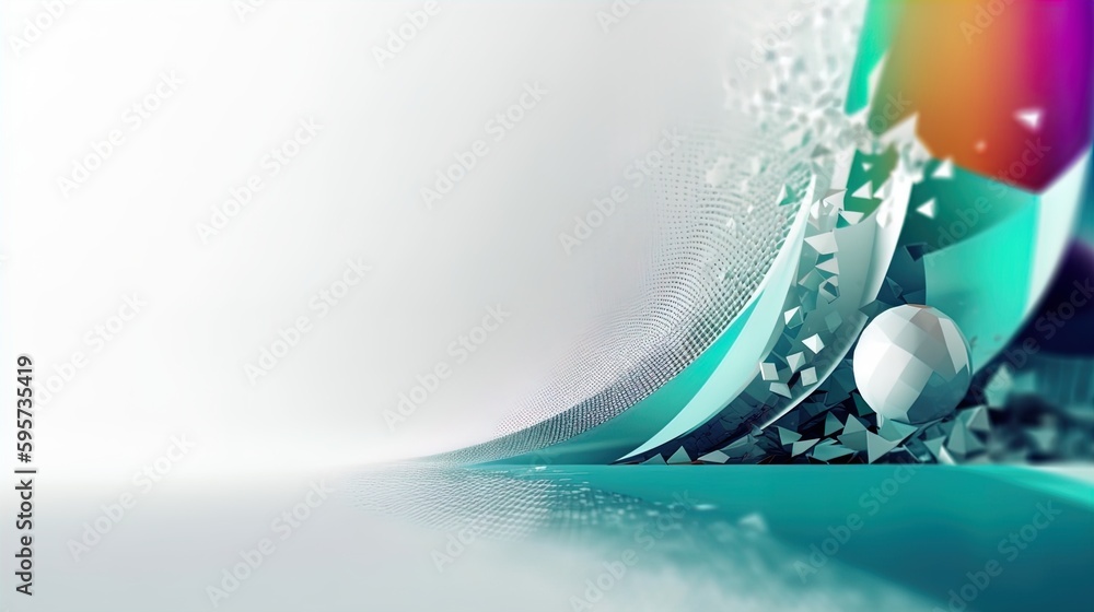Poster sleek modern banner with futuristic shapes and ample empty space in 8k created with generative ai te