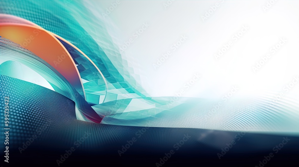 Poster sleek modern banner with futuristic shapes and ample empty space in 8k created with generative ai te