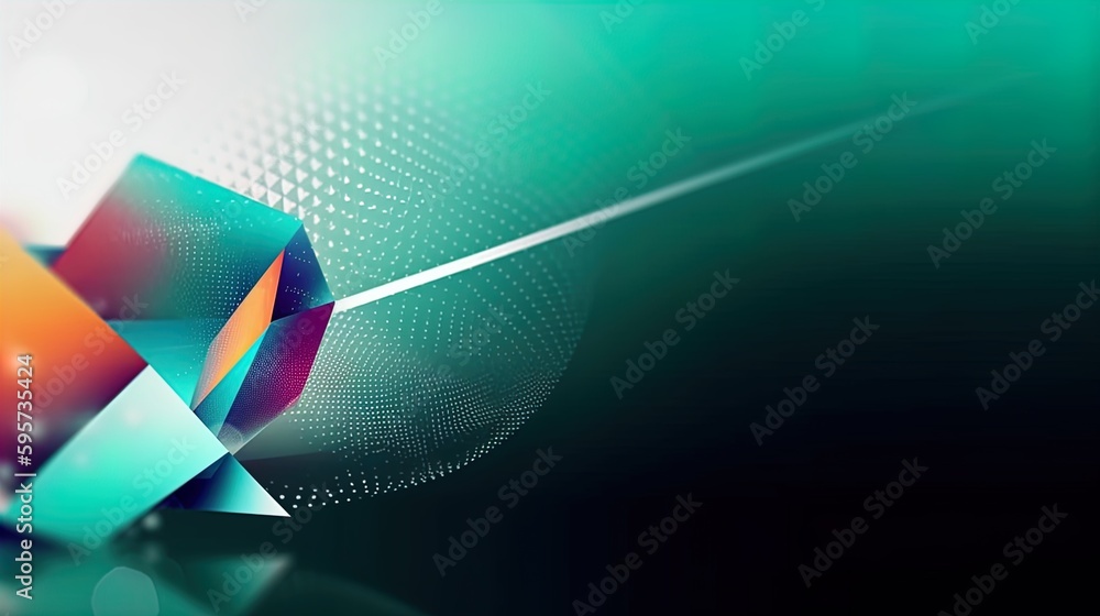 Poster sleek modern banner with futuristic shapes and ample empty space in 8k created with generative ai te