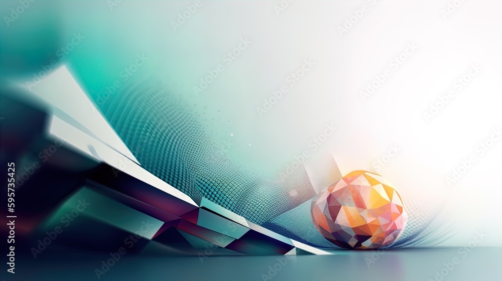 Poster sleek modern banner with futuristic shapes and ample empty space in 8k created with generative ai te