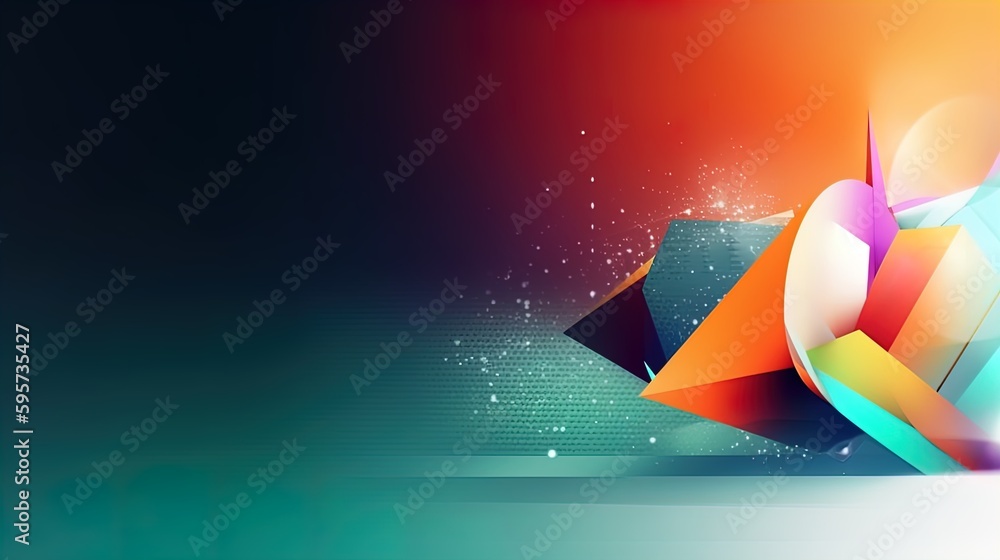 Poster sleek modern banner with futuristic shapes and ample empty space in 8k created with generative ai te