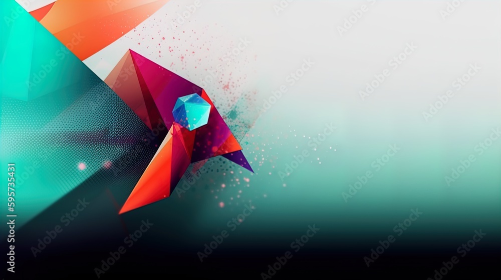 Poster sleek modern banner with futuristic shapes and ample empty space in 8k created with generative ai te