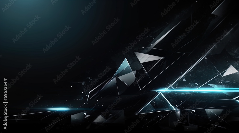 Poster sleek modern banner with futuristic shapes and ample empty space in 8k created with generative ai te