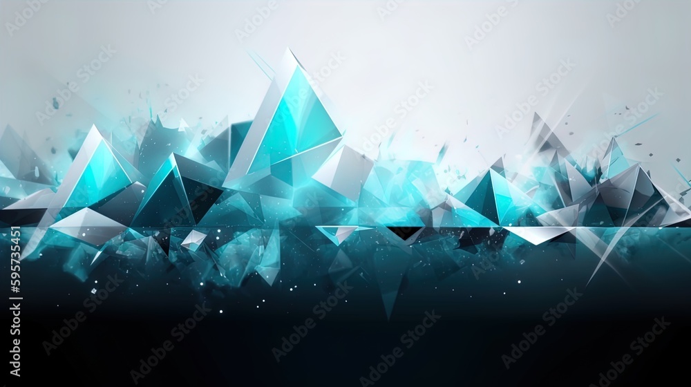 Poster sleek modern banner with futuristic shapes and ample empty space in 8k created with generative ai te
