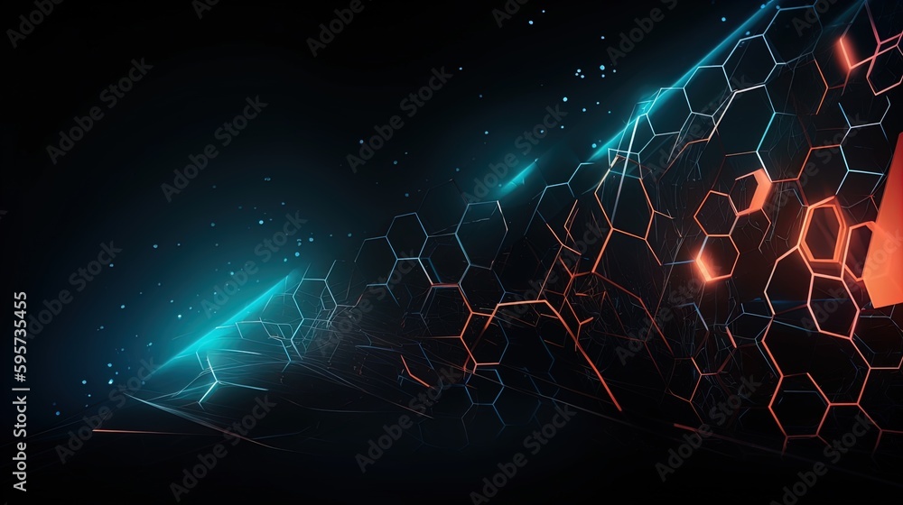Poster sleek modern banner with futuristic shapes and ample empty space in 8k created with generative ai te