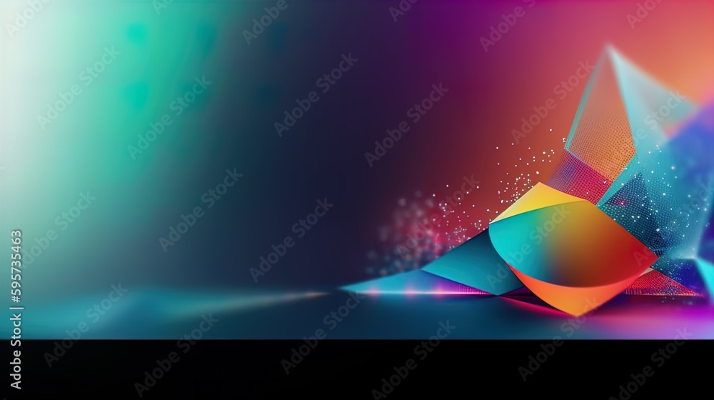 Poster sleek modern banner with futuristic shapes and ample empty space in 8k created with generative ai te