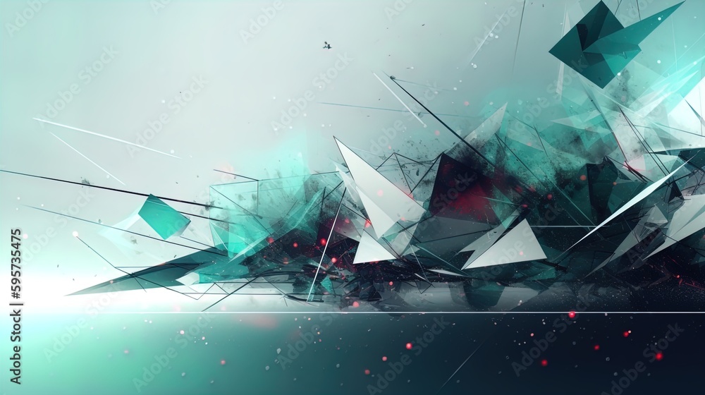 Poster sleek modern banner with futuristic shapes and ample empty space in 8k created with generative ai te