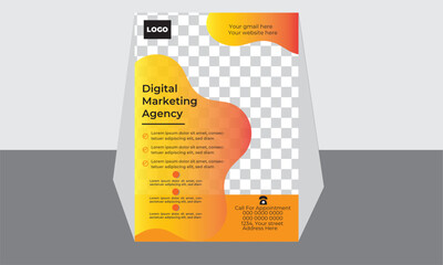 School Admission Flayer, College Flayer ,template design set with blue,new digital marketing flyer set