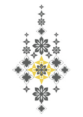 Line drawing yellow gray flowers on a white background for your design seamless vector illustration