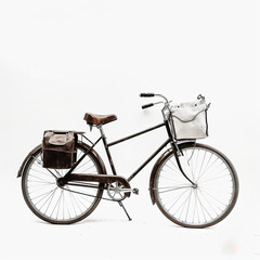 Fototapeta na wymiar old bicycle isolated on white
