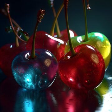 Luminescent juicy cherries