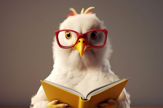 Chicken Pupil Getting Ready For Exams Generative AI