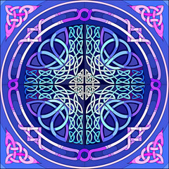illustration of celtic cross ornament
