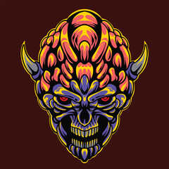 HANNYA DEMON FROM JAPAN VECTOR
