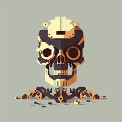 DETAILED AND SIMPLE VECTOR SKULL ILLUSTRATIONS