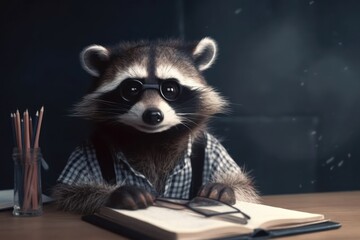 Raccoon Undergraduate Studying Generative AI