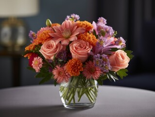 Fototapeta na wymiar Blooming flowers in a vase