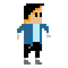 Human Character in Pixel Arts