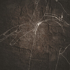 Illustration of a beautiful fashion model posing in a stylish swimsuit. Young attractive woman in bikini. Bottom view