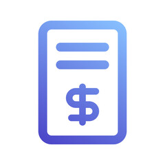 Obraz premium invoice gradient icon
