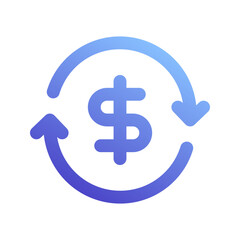 return on investment gradient icon