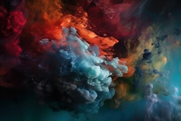 smoke on black background, generative ai