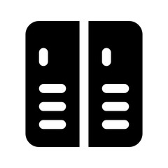 Obraz premium locker glyph icon